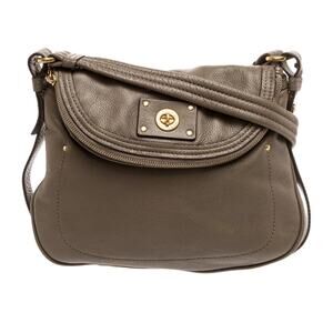 Marc by Marc Jacobs Totally Turnlock Natasha  Taupe Crossbody Shoulder Bag Y2K